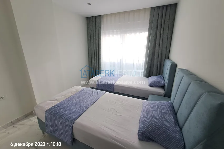 Purchase 2+1 reverse duplex with sea and mountain views in an ultra-luxury complex with a private beach, Kestel district — Alanya 12