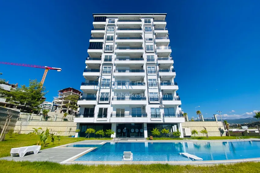Apartment 1+1 furnished with designer interior in a new building, Avsallar area - Alanya. Suitable for short term rental 2 