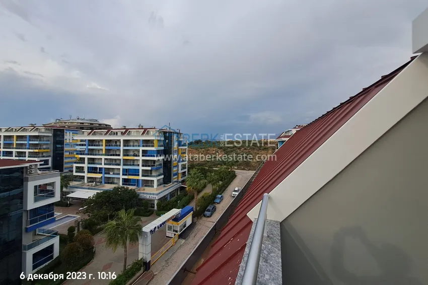 Purchase 2+1 reverse duplex with sea and mountain views in an ultra-luxury complex with a private beach, Kestel district — Alanya 24