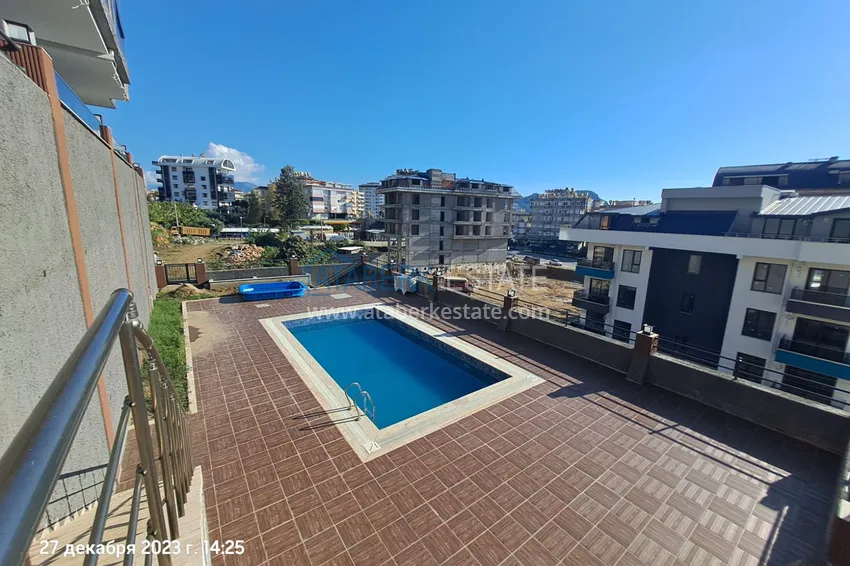 Apartment 1+1 furnished with views of the sea and the historical fortress - the center of Alanya 5 