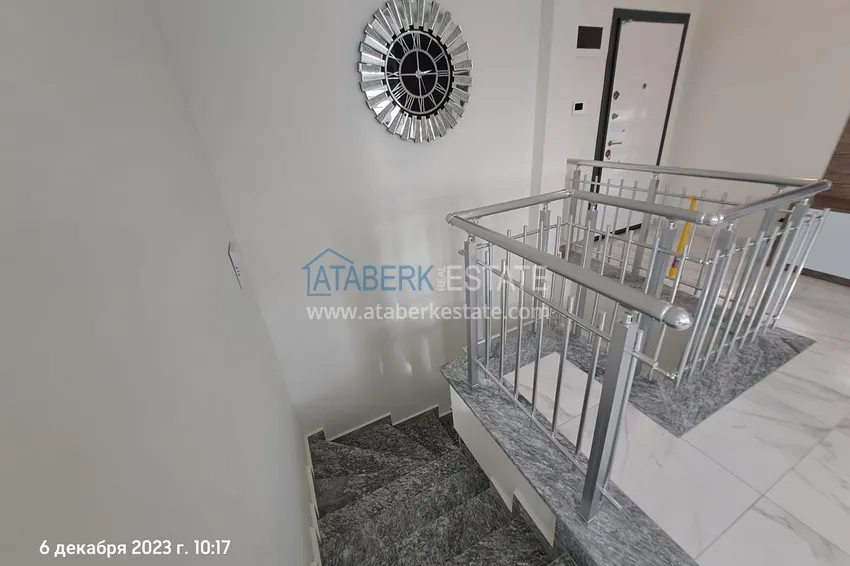 Purchase 2+1 reverse duplex with sea and mountain views in an ultra-luxury complex with a private beach, Kestel district — Alanya 6