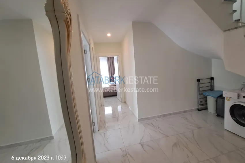 Purchase 2+1 reverse duplex with sea and mountain views in an ultra-luxury complex with a private beach, Kestel district — Alanya 8