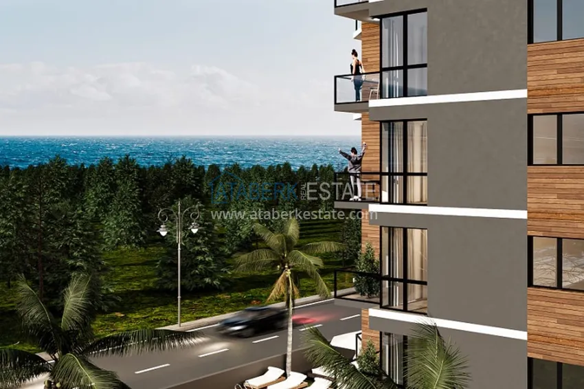 1+1 apartments in an under construction residential complex in the beautiful neighborhood of Ayash - Mersin 9 