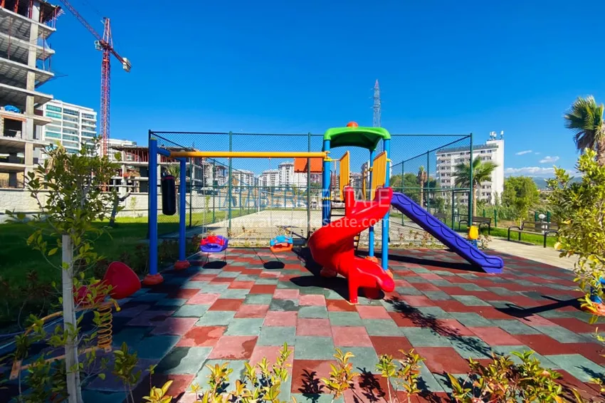 1+1 furnished apartment in a new residential complex, Avsallar district — Alanya. Suitable for short term rentals  11 