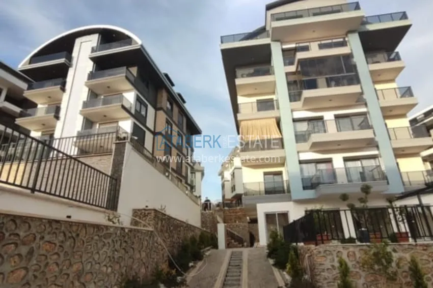 Furnished apartment with sea views in the European part of Alanya - Oba district 3 