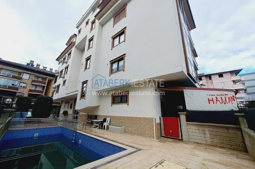 One bedroom apartment with furniture and a glazed balcony in Oba, Alanya 5 