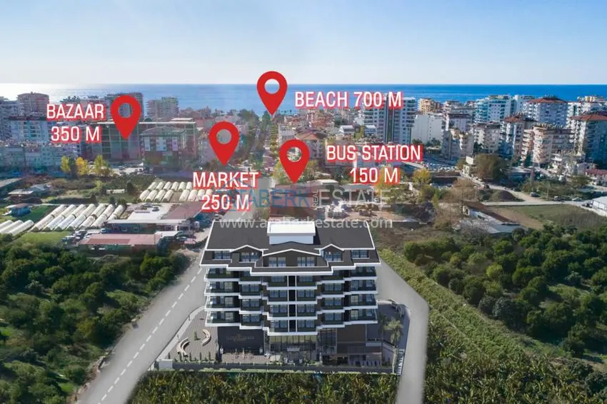 One bedroom apartment directly from the owner in a new building - Mahmutlar district, Alanya 6 