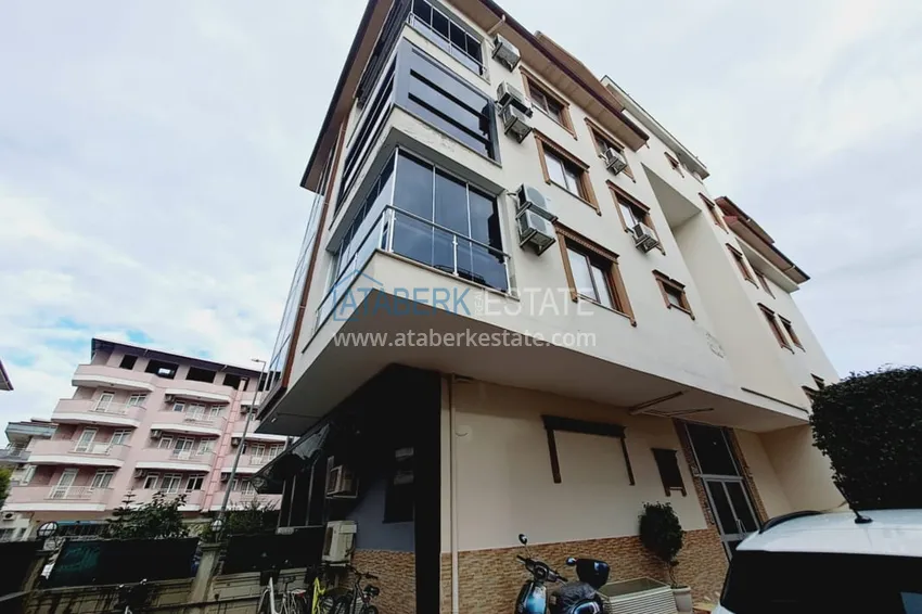 One bedroom apartment with furniture and a glazed balcony in Oba, Alanya 6 