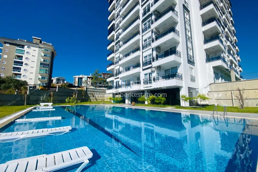 1+1 furnished apartment in a new residential complex, Avsallar district — Alanya. Suitable for short term rentals  7 