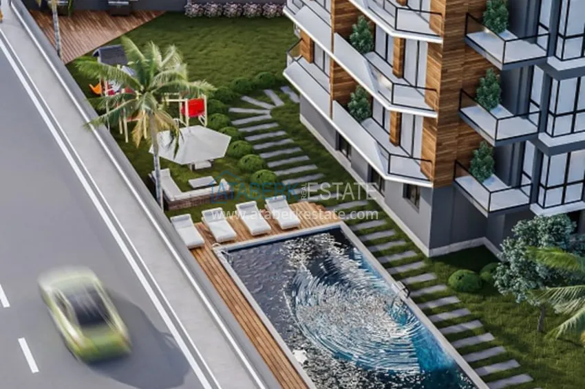 1+1 apartments in an under construction residential complex in the beautiful neighborhood of Ayash - Mersin 7 