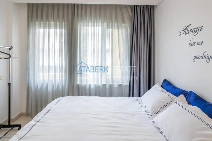 Purchase  Two-bedroom apartment for a residence permit, furnished in a cozy complex - Oba district, Alanya 11 