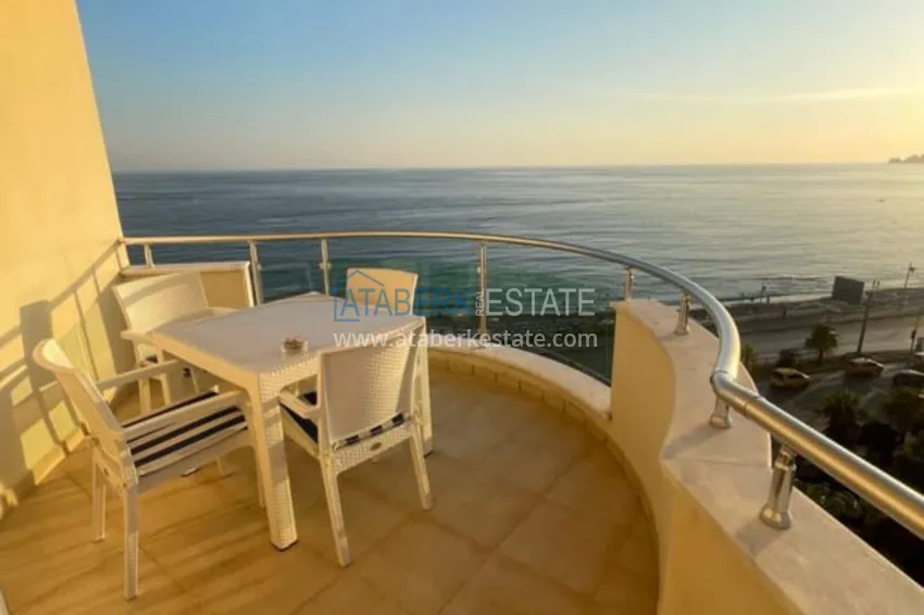 Purchase  Linear apartment 3+1 on the first coastline in Tosmur area. The property is suitable for residence permit  13 