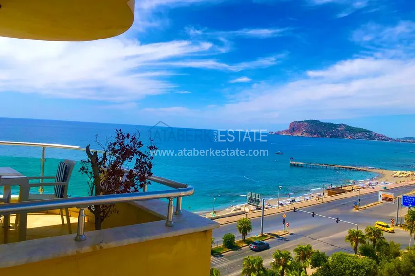 Purchase  Linear apartment 3+1 on the first coastline in Tosmur area. The property is suitable for residence permit  15 