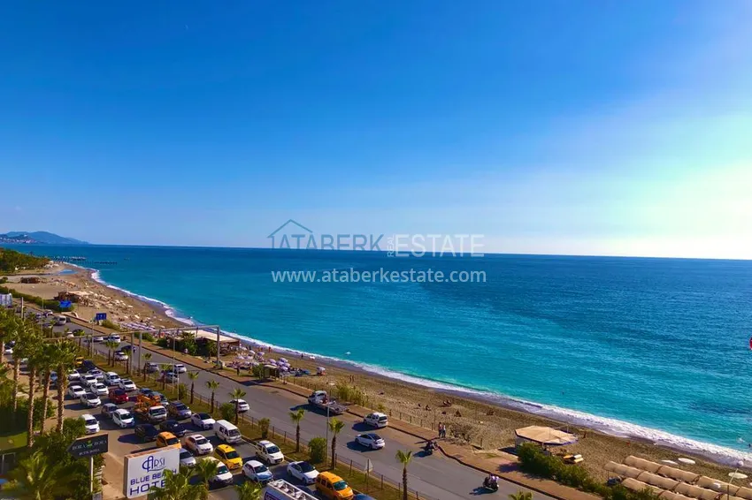 Purchase  Linear apartment 3+1 on the first coastline in Tosmur area. The property is suitable for residence permit  19 