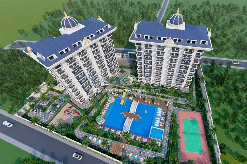 Apartment 1+1 in a complex under construction — Alanya, Avsallar district 2 