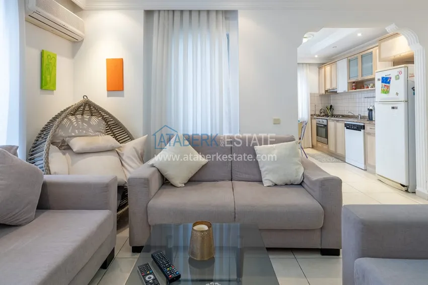 Purchase  Two-bedroom apartment for a residence permit, furnished in a cozy complex - Oba district, Alanya 4 