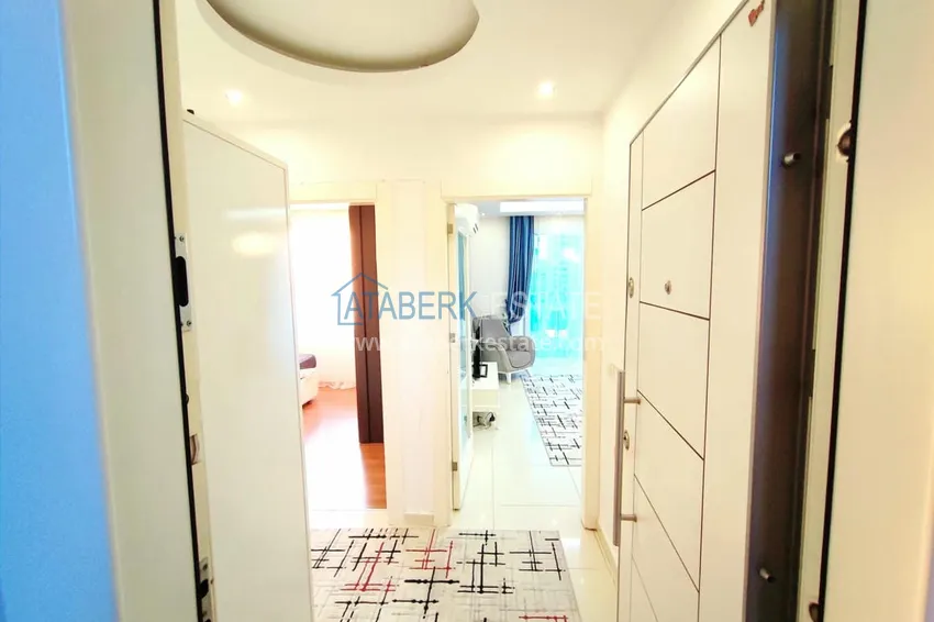 Purchase 1+1 apartment with furniture and a glazed balcony 450 meters from the sea — Mahmutlar, Alanya 1 