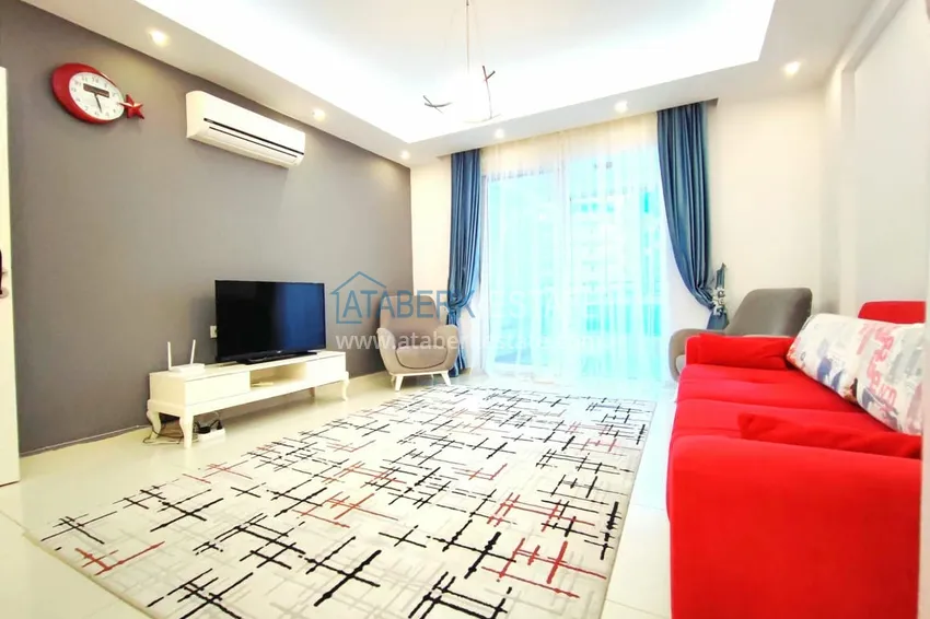 Purchase 1+1 apartment with furniture and a glazed balcony 450 meters from the sea — Mahmutlar, Alanya 6 