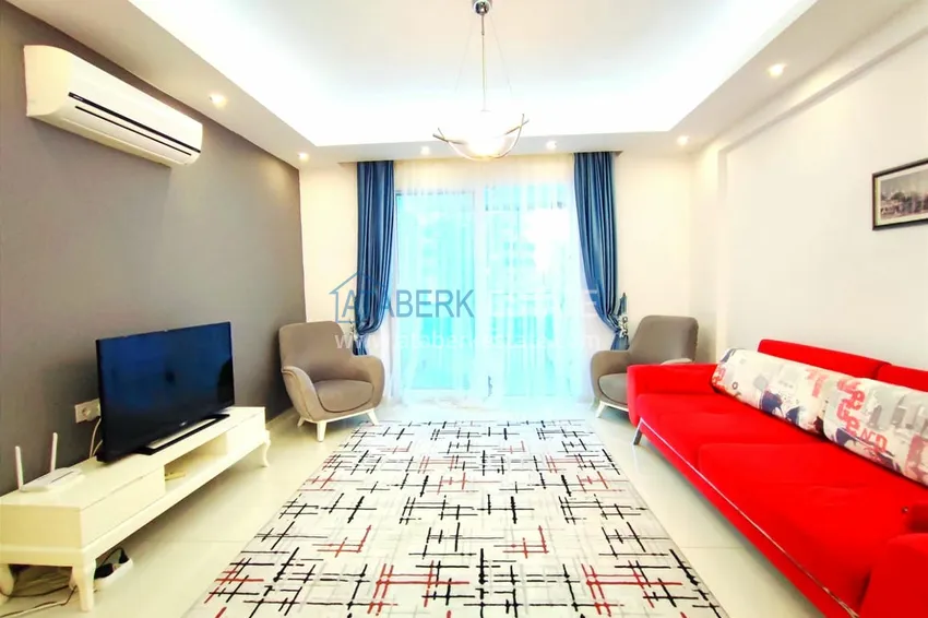 Purchase 1+1 apartment with furniture and a glazed balcony 450 meters from the sea — Mahmutlar, Alanya 7 