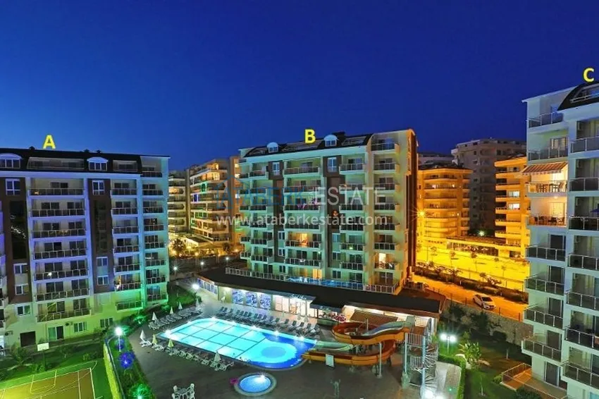 Apartment in Avsallar in a complex with a private beach, furnished with sea views  7 