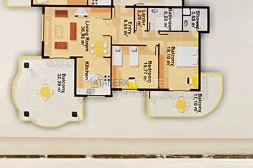 Buy cheap An offer from the owner! Three-room apartment with furniture in Alanya, Mahmutlar district 1 