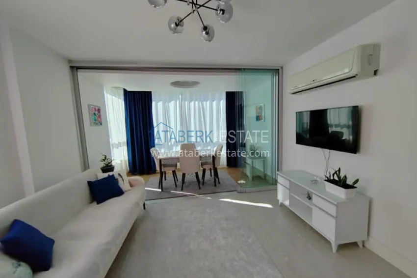 Purchase Furnished 2+1 apartment with sea view in Teje Mersin 1 