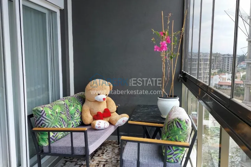 Purchase Turnkey two-room apartment with glazed balcony in Alanya, Avsallar district 11 