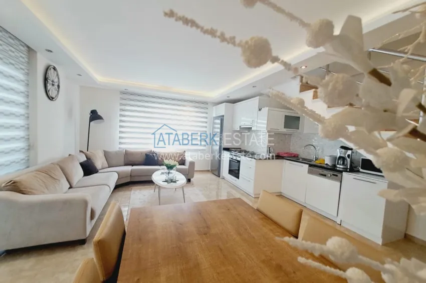 Purchase Furnished penthouses with glazed balconies in the center of Alanya - Cleopatra beach area 1 