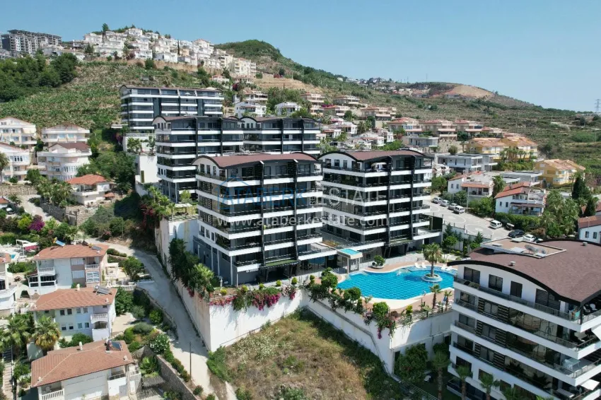 Duplex apartment in picturesque Kargicak, Alanya - furniture, sauna, jacuzzi and sea view 1