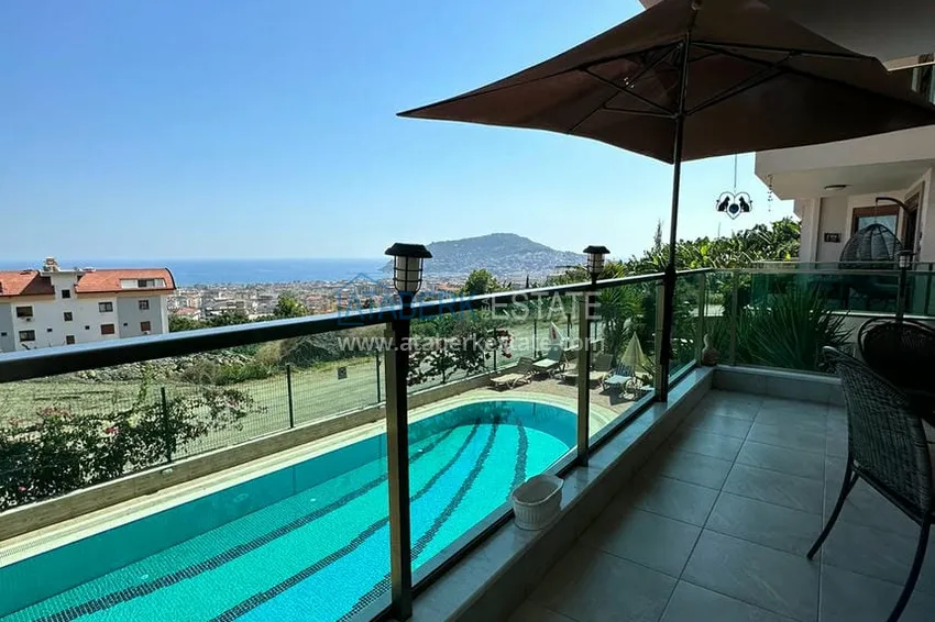 Purchase Garden duplex overlooking the sea and the fortress in the center of Alanya — suitable for citizenship and residence permits 38 