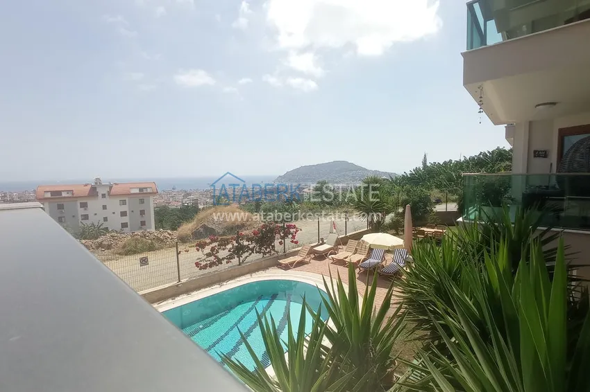 Purchase Garden duplex overlooking the sea and the fortress in the center of Alanya — suitable for citizenship and residence permits 43 