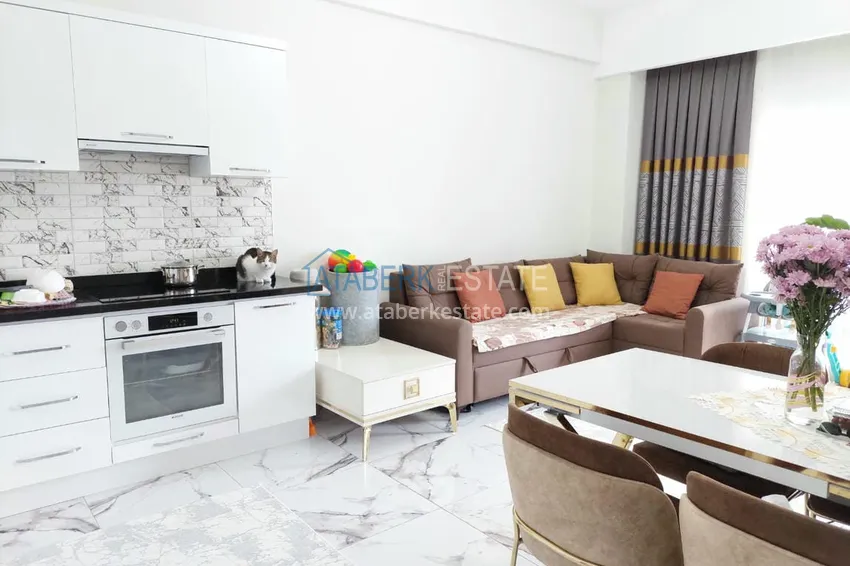 Purchase Turnkey two-room apartment with glazed balcony in Alanya, Avsallar district 4 