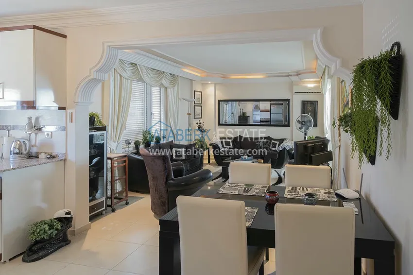 Purchase  Apartment 2+1 with furniture, glazed balcony and sea view, Alanya center 6 