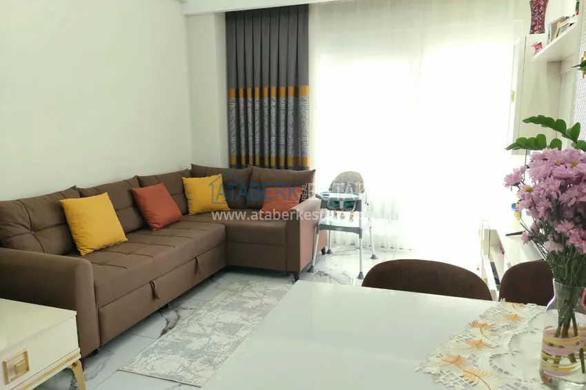 Purchase Turnkey two-room apartment with glazed balcony in Alanya, Avsallar district 6 