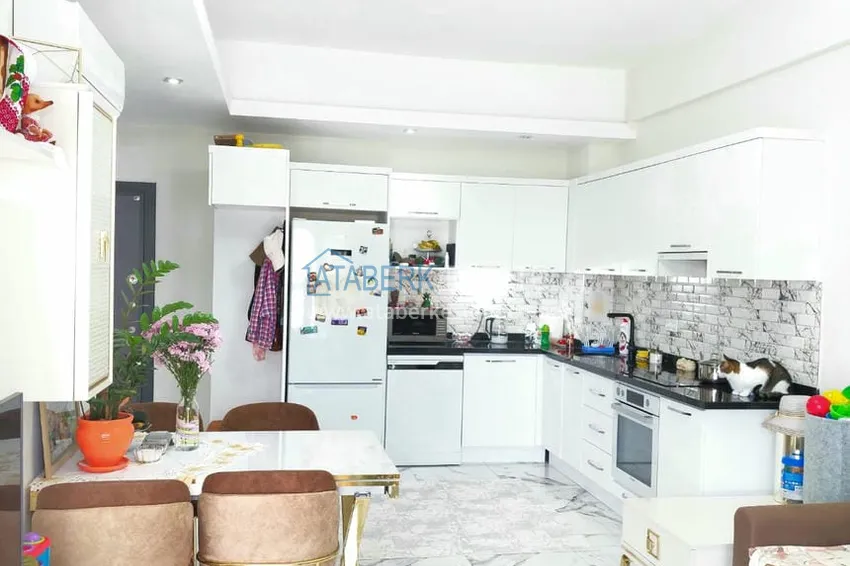 Purchase Turnkey two-room apartment with glazed balcony in Alanya, Avsallar district 8 