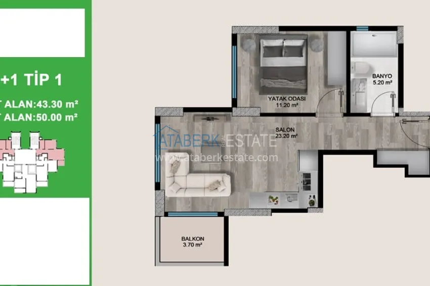 Buy cheap Comfort segment complex project under construction in Kargıpınarı district - Mersin 1 