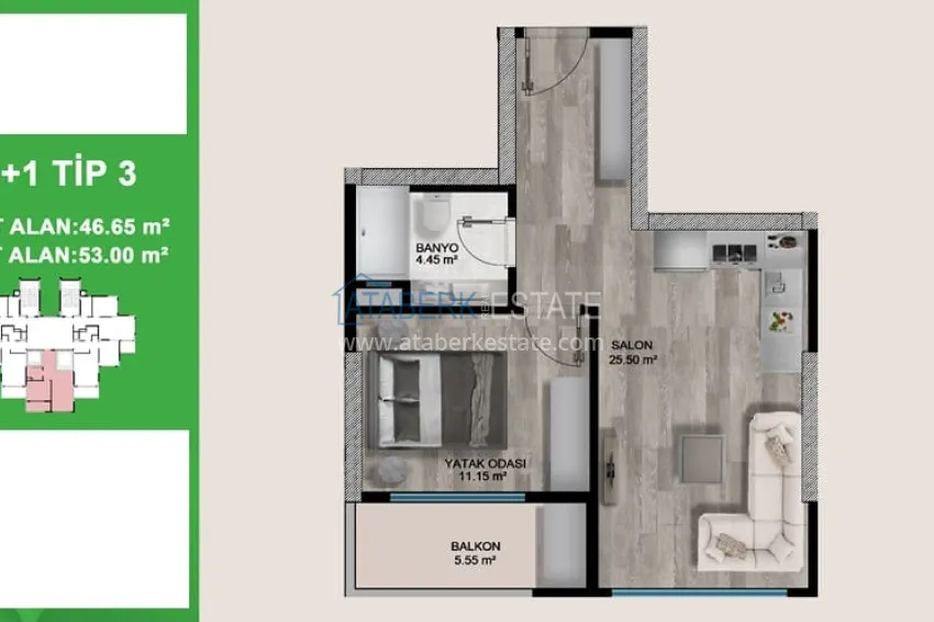 Buy cheap Comfort segment complex project under construction in Kargıpınarı district - Mersin 3 