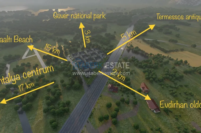 A new project in Antalya is a luxury cottage complex in the picturesque Dosemealti area. Citizenship property 16 