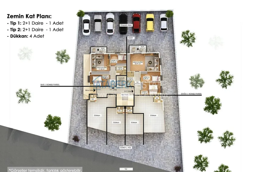 Buy cheap Apartments in the center of Antalya directly from the developer in the complex under construction 1 