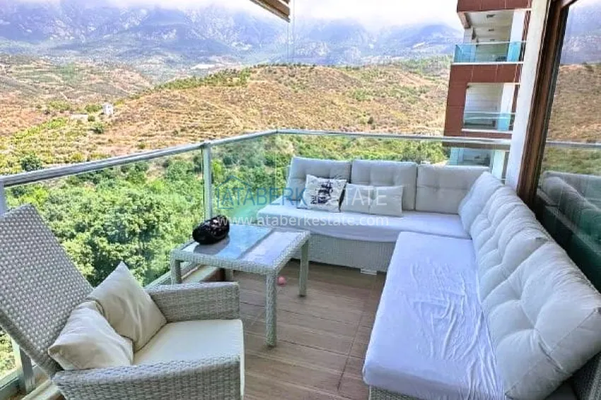Purchase Stylish 3+1 linear apartment with panoramic views in a picturesque corner of Alanya — Mahmutlar district 14 