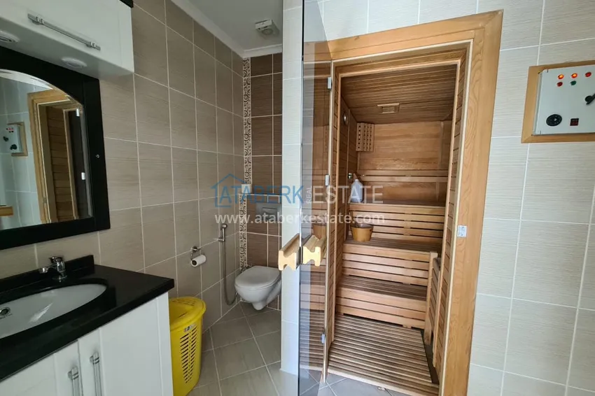 Purchase Real estate for residence permit! Duplex apartment with furniture and sauna on the first beach - the center of Alanya 20