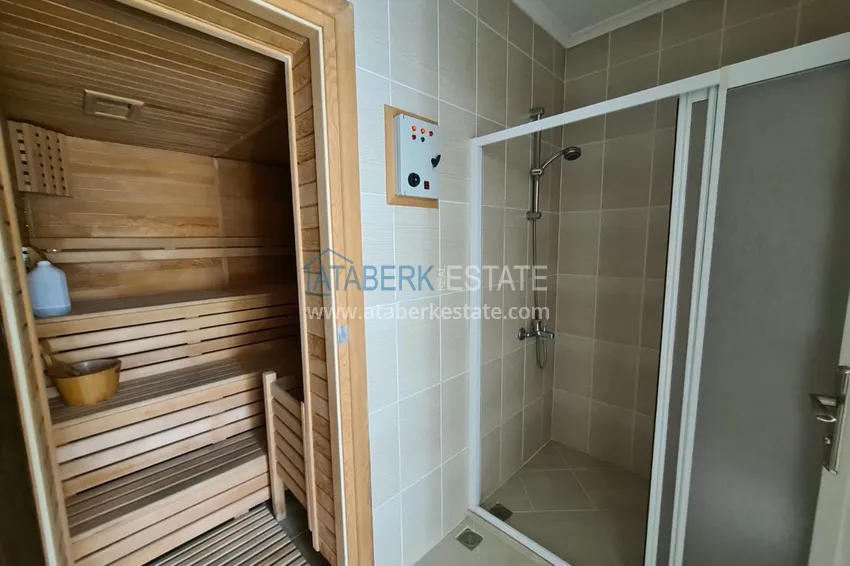 Purchase Real estate for residence permit! Duplex apartment with furniture and sauna on the first beach - the center of Alanya 21