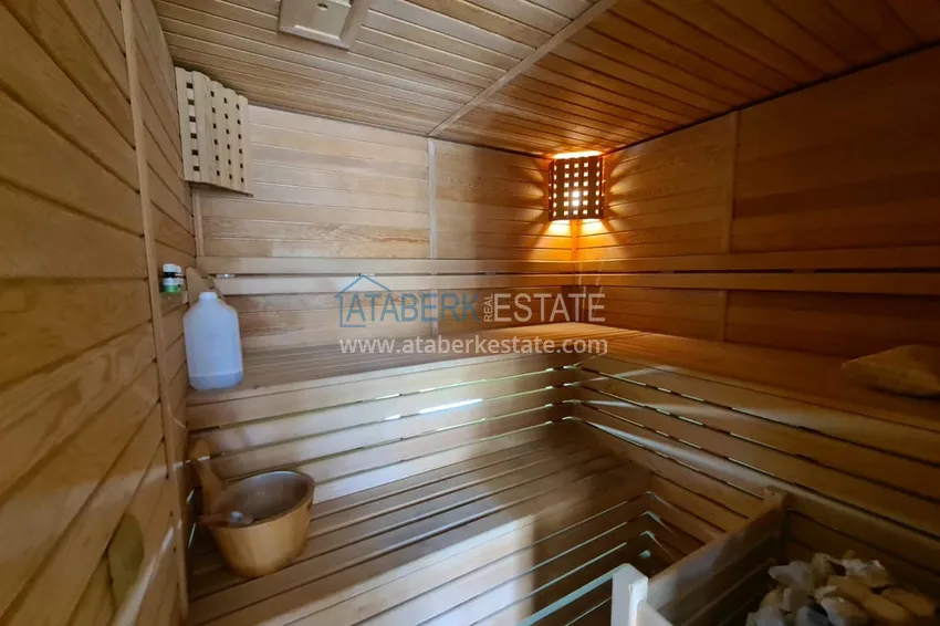 Purchase Real estate for residence permit! Duplex apartment with furniture and sauna on the first beach - the center of Alanya 22