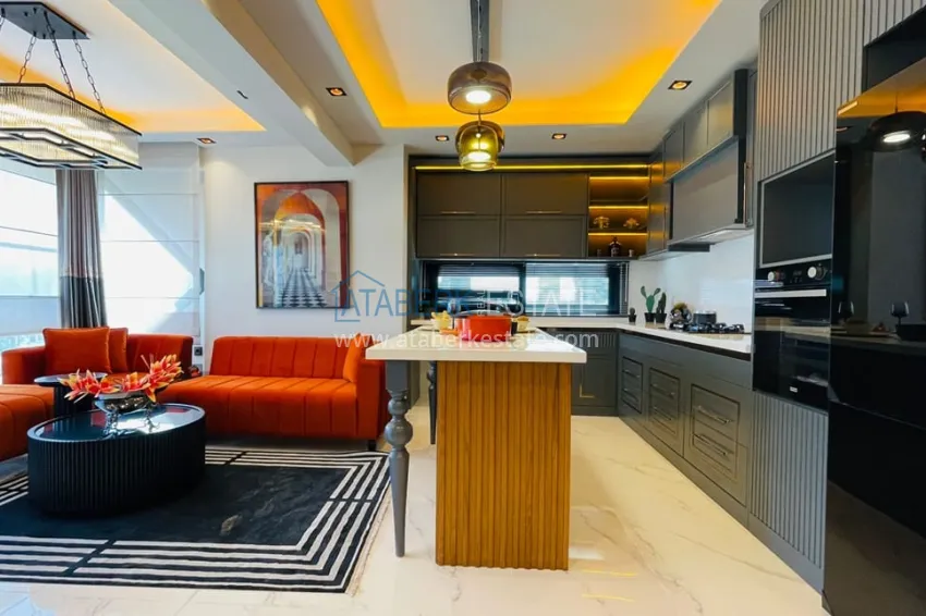 Purchase Apartments 4+1 with sea view in a new residential complex in Davultepe-Mersin area 9