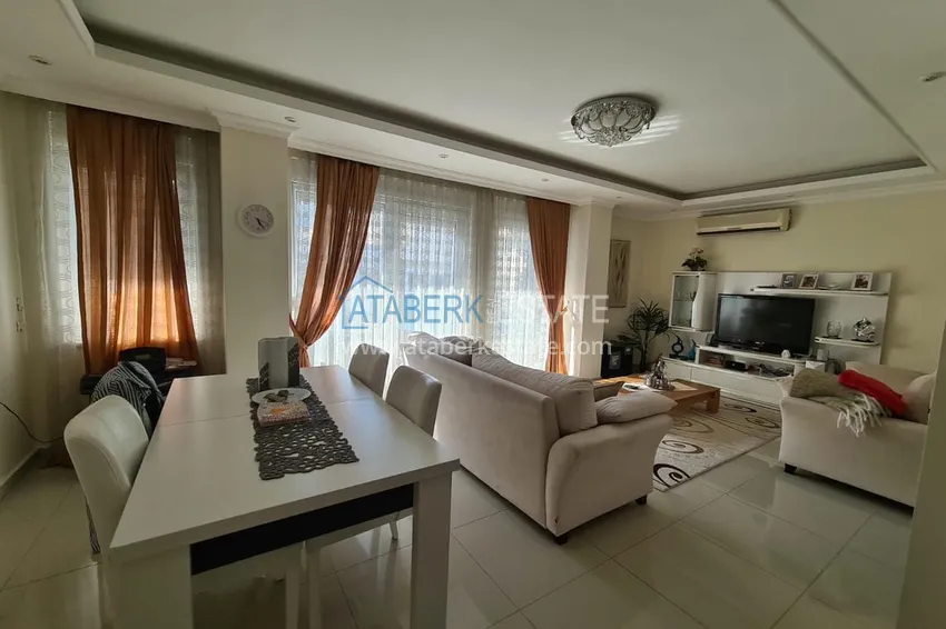 Purchase Real estate for residence permit! Duplex apartment with furniture and sauna on the first beach - the center of Alanya 2