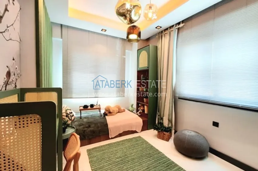 Purchase Apartments 4+1 with sea view in a new residential complex in Davultepe-Mersin area 19