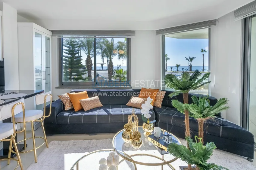 Purchase Turnkey apartment on the beachfront in Alanya, Oba district. Suitable for a residence permit 3 