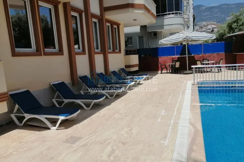 One bedroom apartment with furniture in the center of Alanya — central fish market area 4 