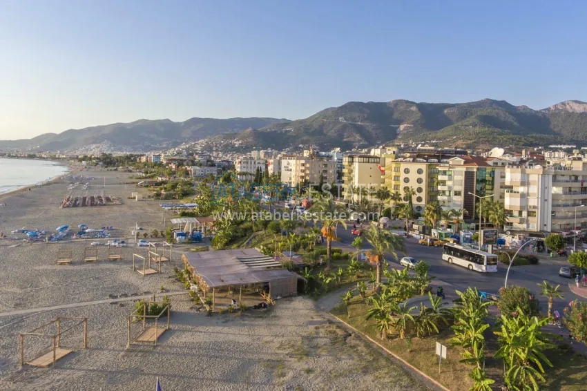Turnkey apartment on the beachfront in Alanya, Oba district. Suitable for a residence permit 4 
