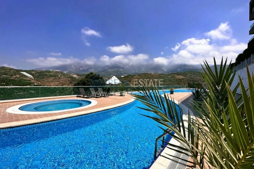 Stylish 3+1 linear apartment with panoramic views in a picturesque corner of Alanya — Mahmutlar district 5 